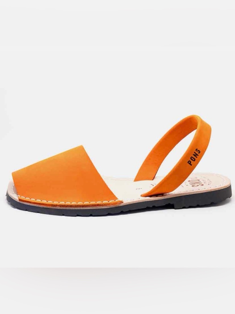 Orange Leather Slingback Women's Sandal